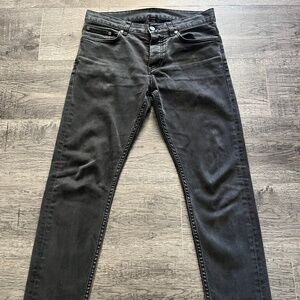 Men's COS Jeans Mens 29 x 32 Gray Slim Tapered Cropped Mid Rise Actual 30x28